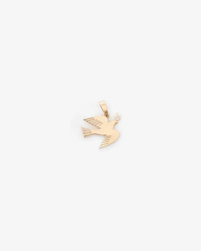 14Kt Gold Dove Pendant