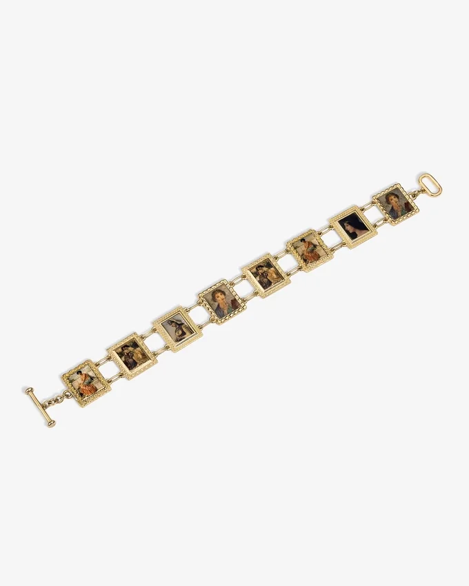 14Kt Gold Portrait Link Bracelet