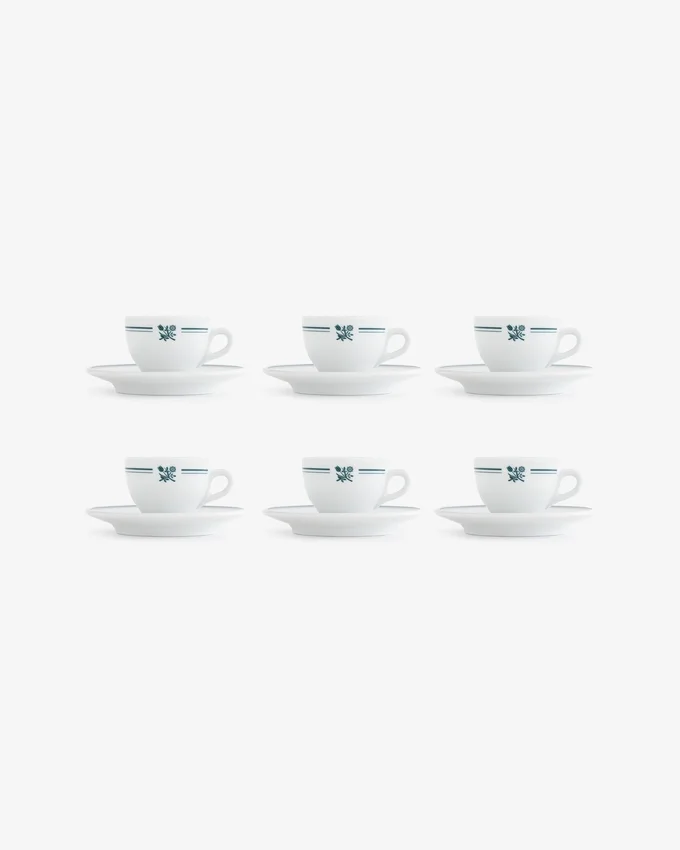 Café Leon Dore Espresso Cup & Saucer (Set of 6)