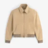 Croc-Embossed Nubuck Bomber Jacket