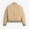 Croc-Embossed Nubuck Bomber Jacket