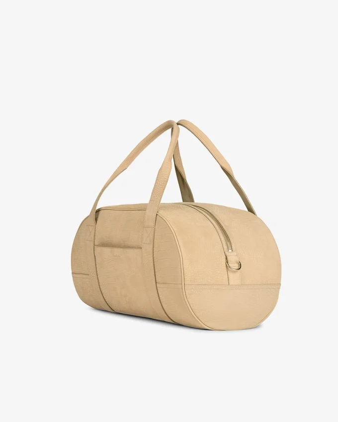 Croc-Embossed Nubuck Duffle