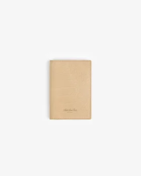 Croc-Embossed Nubuck Passport Holder