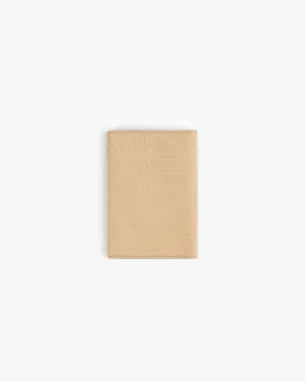 Croc-Embossed Nubuck Passport Holder