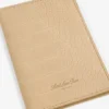 Croc-Embossed Nubuck Passport Holder