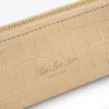 Croc-Embossed Nubuck Pencil Case