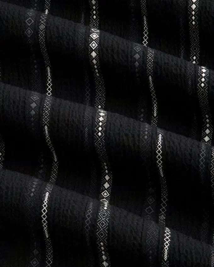 Cropped Jacquard Camp Shirt