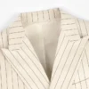 Double-Breasted Pinstripe Suit Jacket