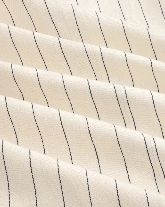 Double-Breasted Pinstripe Suit Jacket
