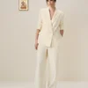 Double-Breasted Unconstructed Blazer
