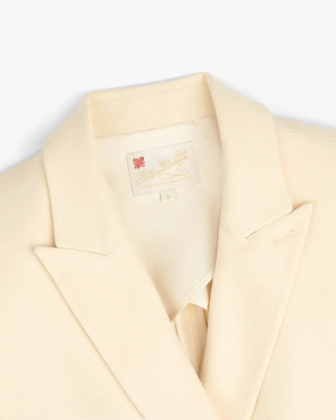 Double-Breasted Unconstructed Blazer