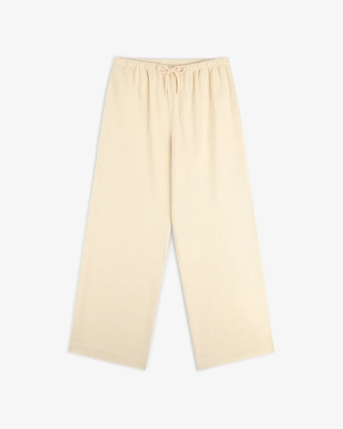 Drawstring Cotton Blend Suit Trouser