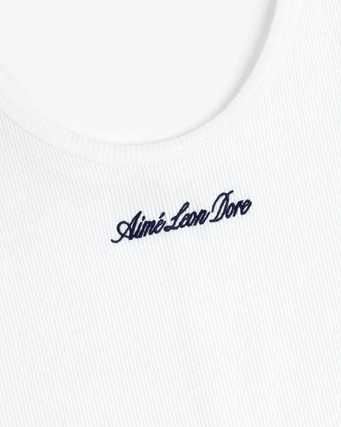Embroidered Logo Tank Dress