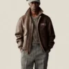 World's Borough Leather Flight Jacket