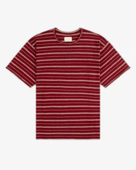 Jacquard Striped Rollneck Tee