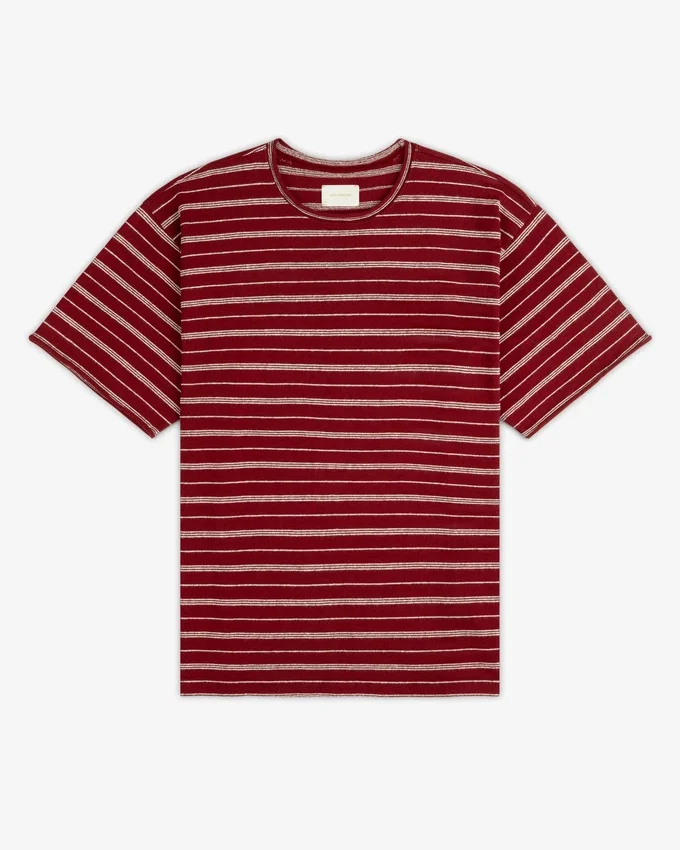 Jacquard Striped Rollneck Tee