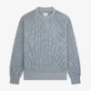 Knit Denim Crewneck Sweater