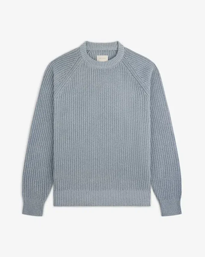 Knit Denim Crewneck Sweater
