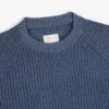 Knit Denim Crewneck Sweater
