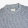 Knit Denim Crewneck Sweater