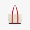 Large Crest Contrast Tote Bag