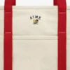 Large Crest Contrast Tote Bag
