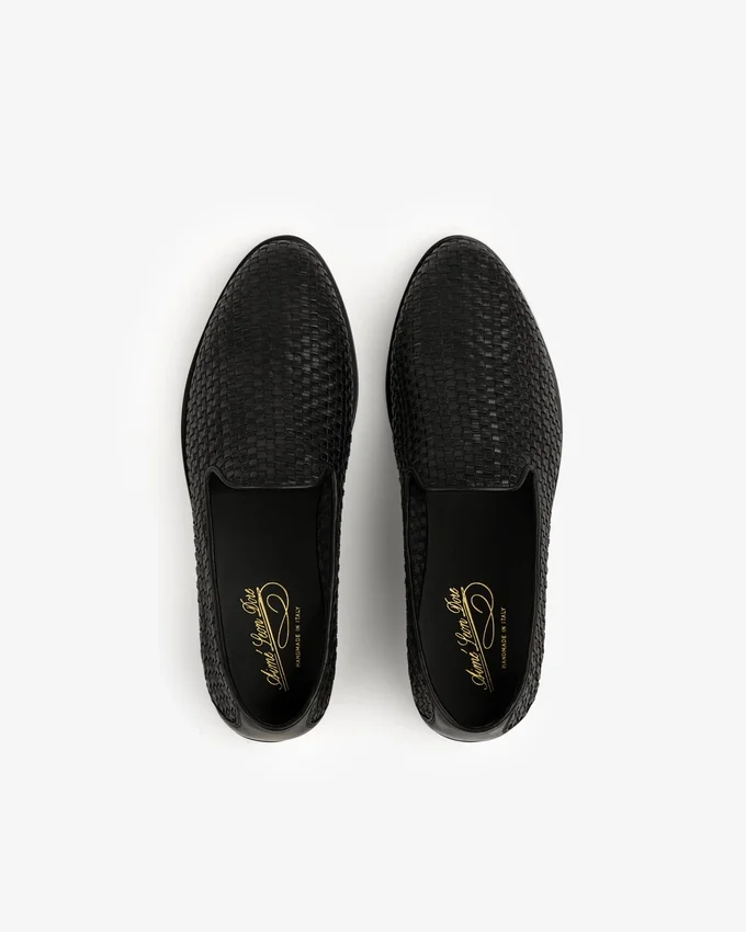 Leather Raffia Loafer