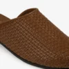 Leather Raffia Mule
