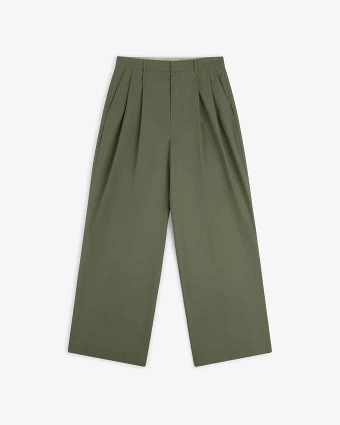 Lightweight Pleated Cotton Trouser
