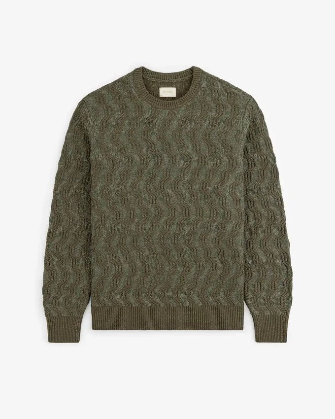 Linen Blend Cable Knit Sweater