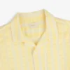 Linen Blend Striped Camp Shirt