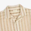 Linen Blend Striped Camp Shirt
