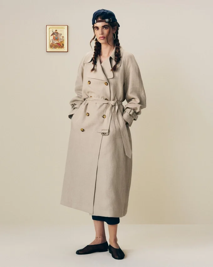 Linen Trench Coat
