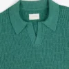 Long-Sleeve Boucle Polo