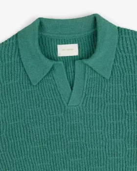 Long-Sleeve Boucle Polo