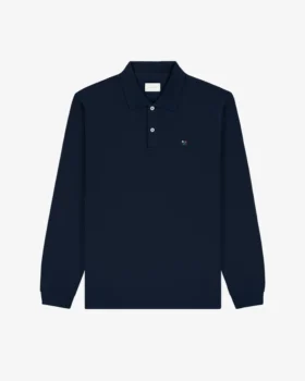 Long-Sleeve Crest Piqué Polo