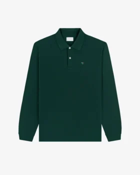 Long-Sleeve Crest Piqué Polo