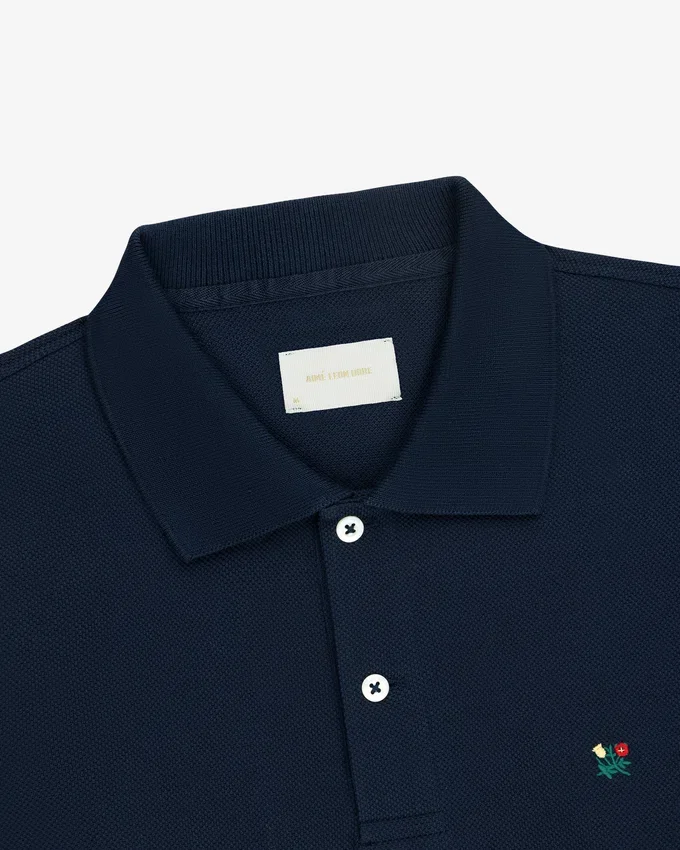 Long-Sleeve Crest Piqué Polo