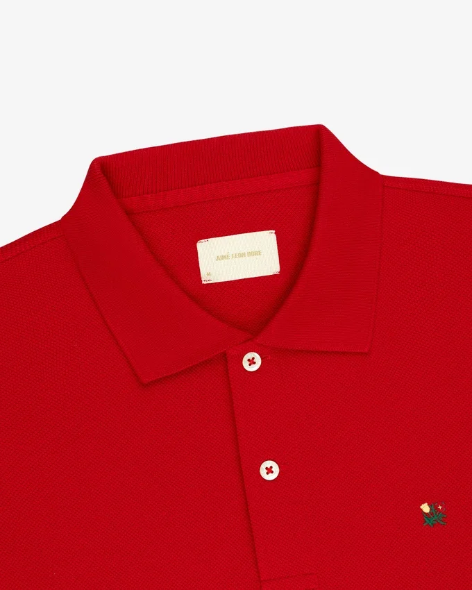 Long-Sleeve Crest Piqué Polo