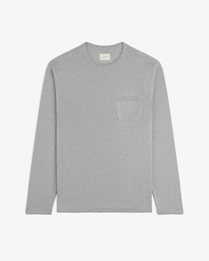 Long-Sleeve Knit Pocket Tee