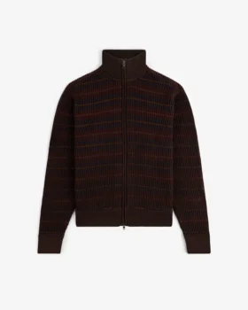 Multi Color Knit Track Sweater