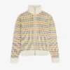 Multi Color Knit Track Sweater