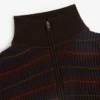 Multi Color Knit Track Sweater