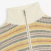 Multi Color Knit Track Sweater