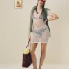 Open Mesh Mini Dress