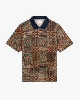 Paisley Printed Piqué Polo