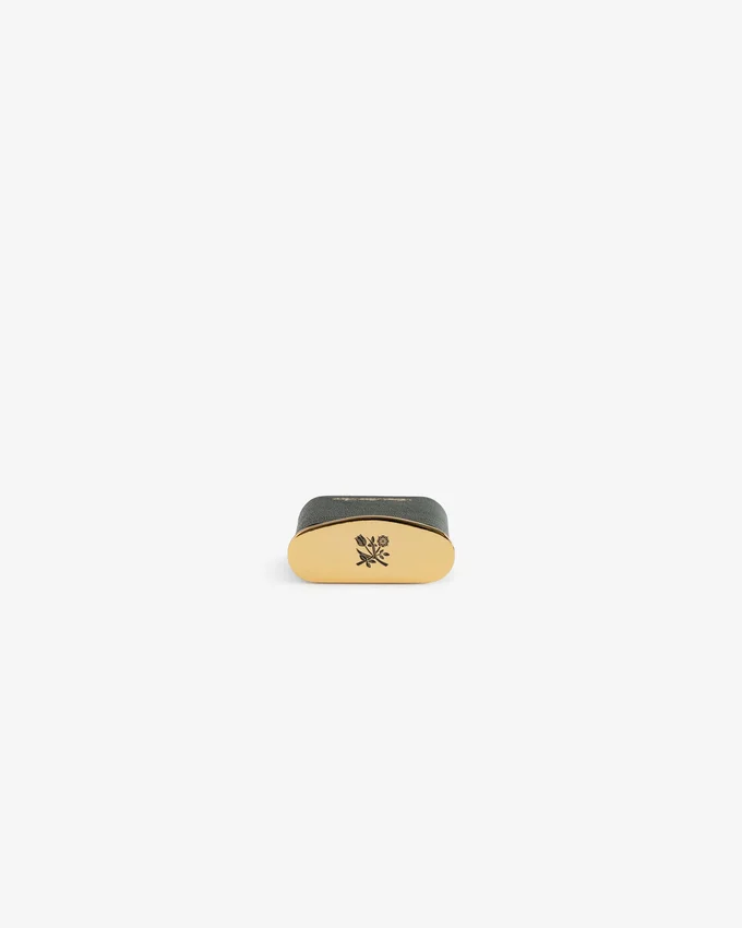 Queens Crest Leather Portable Ashtray