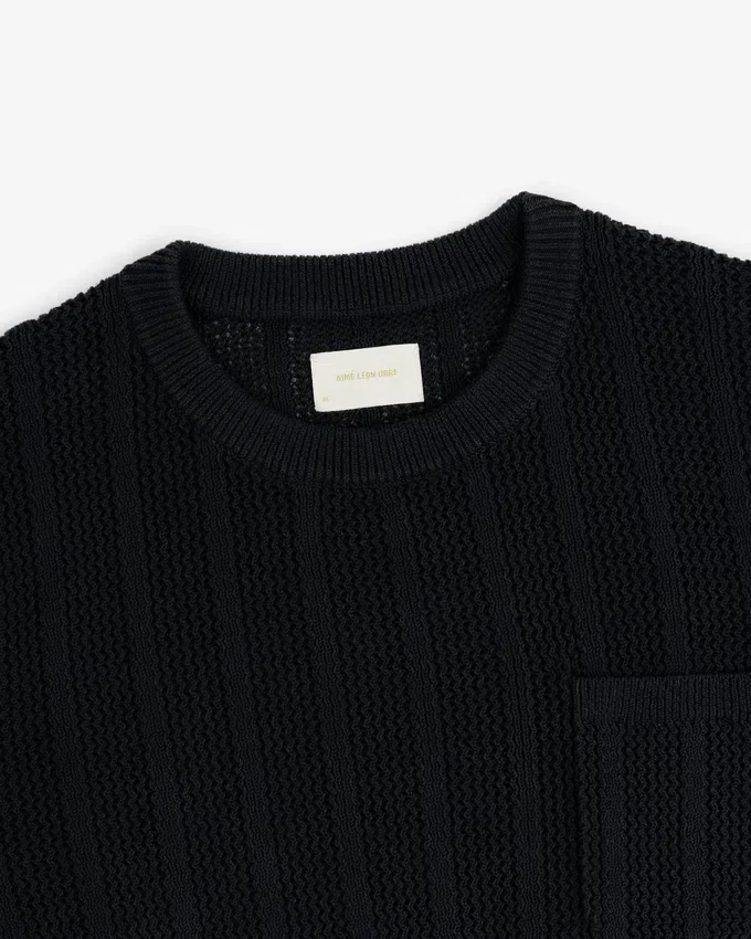 Racking Stitch Crewneck Sweater