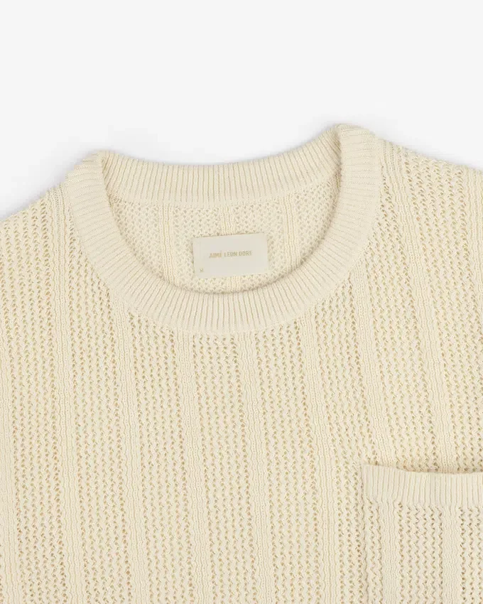 Racking Stitch Crewneck Sweater