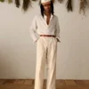 Double Pleated Pinstripe Suit Trouser
